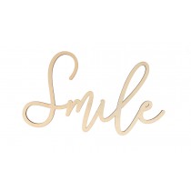 Smile 16x30 cm - houten woord - Artemio