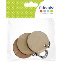 3 porte-clés ronds 5 cm - Artemio