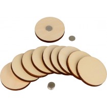 10 badges aimantés  4,5 cm - Artemio