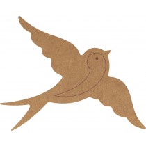 Silhouette vogel 13x15 cm - MDF - Silhwood