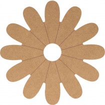 Silhouet bloem 15x15 cm - MDF - Silhwood