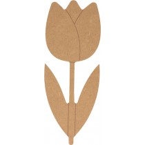 Silhouet bloem 5,5x15 cm - MDF - Silhwood
