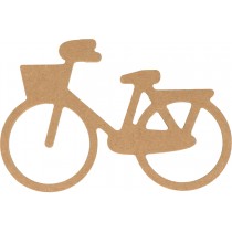 Silhouet fiets 10x15 cm - MDF - Silhwood