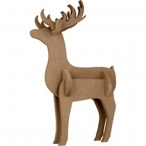 Silhouet 3D hert 27x40 cm - MDF - Silhwood