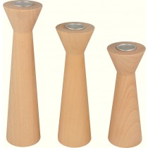 3 houten kaarsenhouders - Artemio