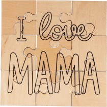 Puzzle en bois mama 14x14 cm - Artemio
