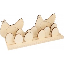 Kit houten silhouette kippen - Artemio