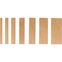 7 entretoises rectangles en bois macramé - Artemio
