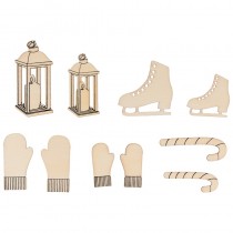 28 houten silhouetten winter - Artemio