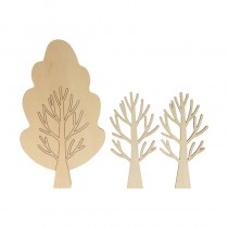 3 houten silhouetten bomen - Artemio
