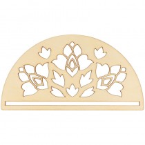 Houten houder 20x11 cm macramé - Artemio