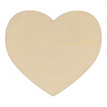 4 harten onderzetters 9.5x9.5cm - hout - Artemio