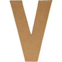 Letter V papier maché 15 cm - Artemio