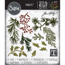 Thinlits die Holiday greens - Sizzix