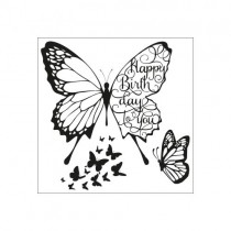 Framelits die + stamps butterfly birthday - Sizzix
