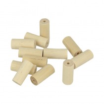 25 perles cylindriques bois 20x8.6 mm - Artemio