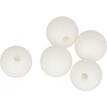 5 perles blanches 10 mm silicone - Artemio
