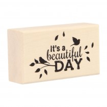 Stempel beautiful day 37x66 mm - hout - Artemio