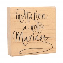 Stempel mariage 76x76 mm - hout - Artemio