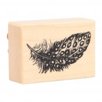 Stempel pluim 37x53 mm - hout - Artemio