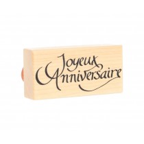 Stempel anniversaire 37x74 mm hout - Artemio
