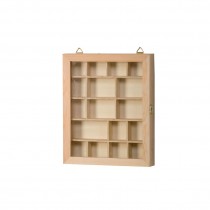 Vitrine met plexiglas 22,5x27,5 cm hout - Artemio