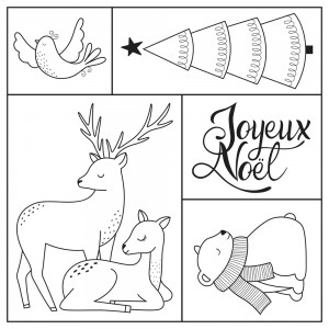 Houten stempels koffer Kerst - Artemio