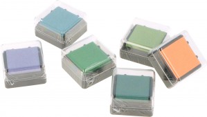 6 stempelkussens Dino 3x3 cm - Artemio