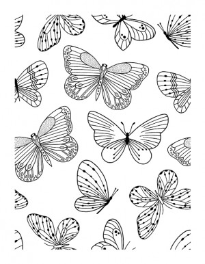 Transparante stempels vlinders  - 7x9 cm - Artemio
