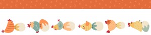 2 masking tapes Les poulettes - Artemio