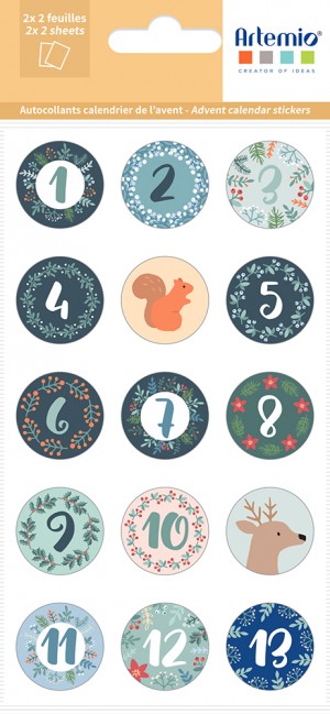24 cijfers stickers - Artemio