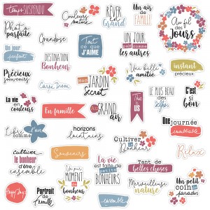 37 die-cuts overtrekpapier Couleurs nature - Artemio
