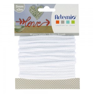 Fil tricotin blanc - 5 m X 5 mm - Artemio