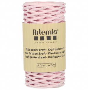 Draad versterkte kraftpapier roze - 25 m - Artemio