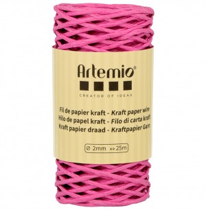 Draad versterkt kraftpapier fuchsia - 25 m - Artemio