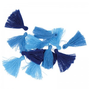 12 blauwe kwastjes 3,5 cm - Artemio
