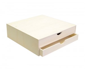 Armoire 2 tiroirs 34,5x34x10 cm bois - Artemio