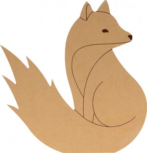 Silhouet vos 25x23,5 cm - MDF - Silhwood