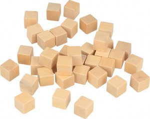 72 houten blokjes 1,2x1,2 cm - Artemio