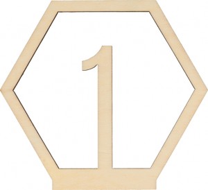 15 chiffres 10,5x10 cm - bois - Artemio