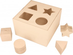 Cube d'activité bois 16x16x10 cm - Artemio