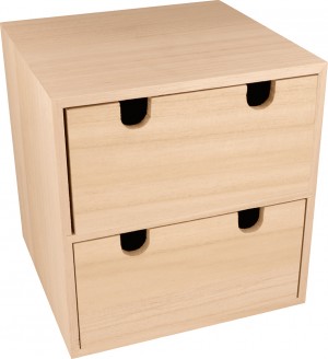 Meuble 2 tiroirs 18,5x19,3x17,5 cm - Artemio