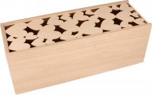 Boite de rangement 33x12x12 cm - bois - Artemio