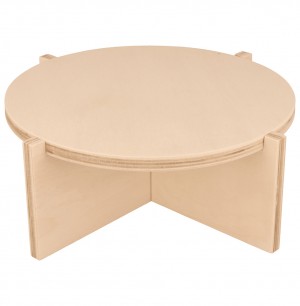 3 ronde dienbladen hout - Artemio
