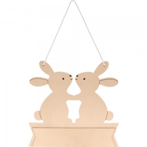 Plaque de porte lapins 25x24 cm - Artemio