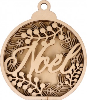 5 silhouetten Kerst - 15x17,5 cm - bois - Artemio