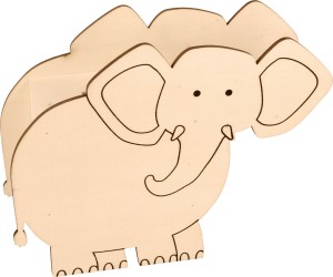 Tirelire éléphant  bois - 17,5x13x5,5 cm - Artemio