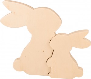 2 lapins gigognes 23x20cm - Artemio