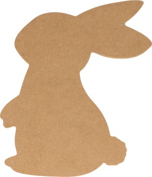 Silhouet konijn 12,5x15 cm - MDF - Silhwood