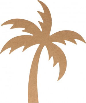 Silhouet palmboom 21x25 cm - MDF - Silhwood